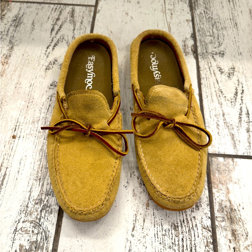 Easymoc Moccasin Sand Suede Men's Size 10.5